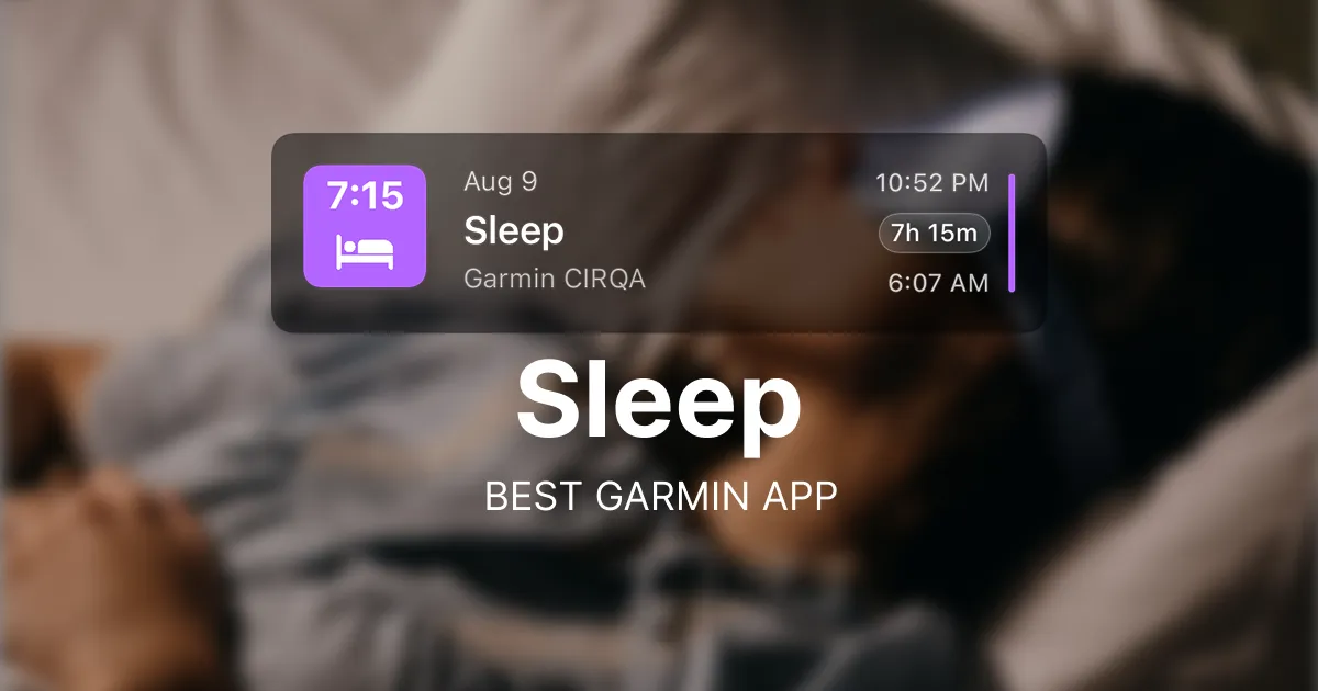 The best Garmin app for sleep