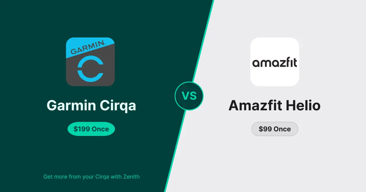 Garmin Cirqa vs Amazfit Helio: Screen-Free Band Showdown