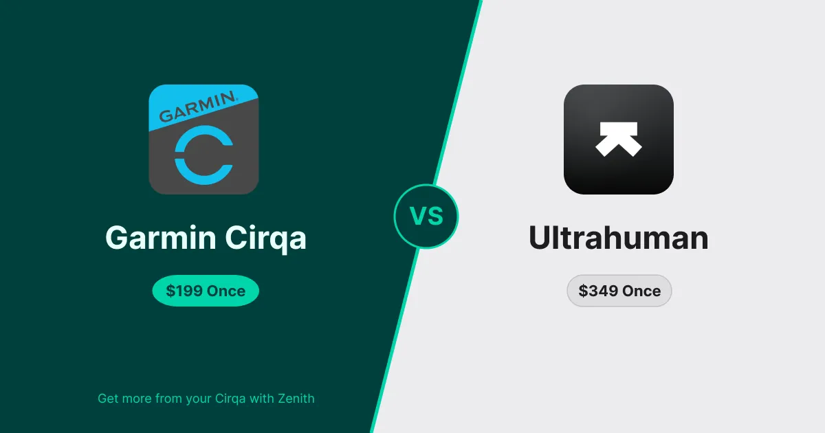 Garmin Cirqa vs Ultrahuman Ring Air: Band vs Smart Ring