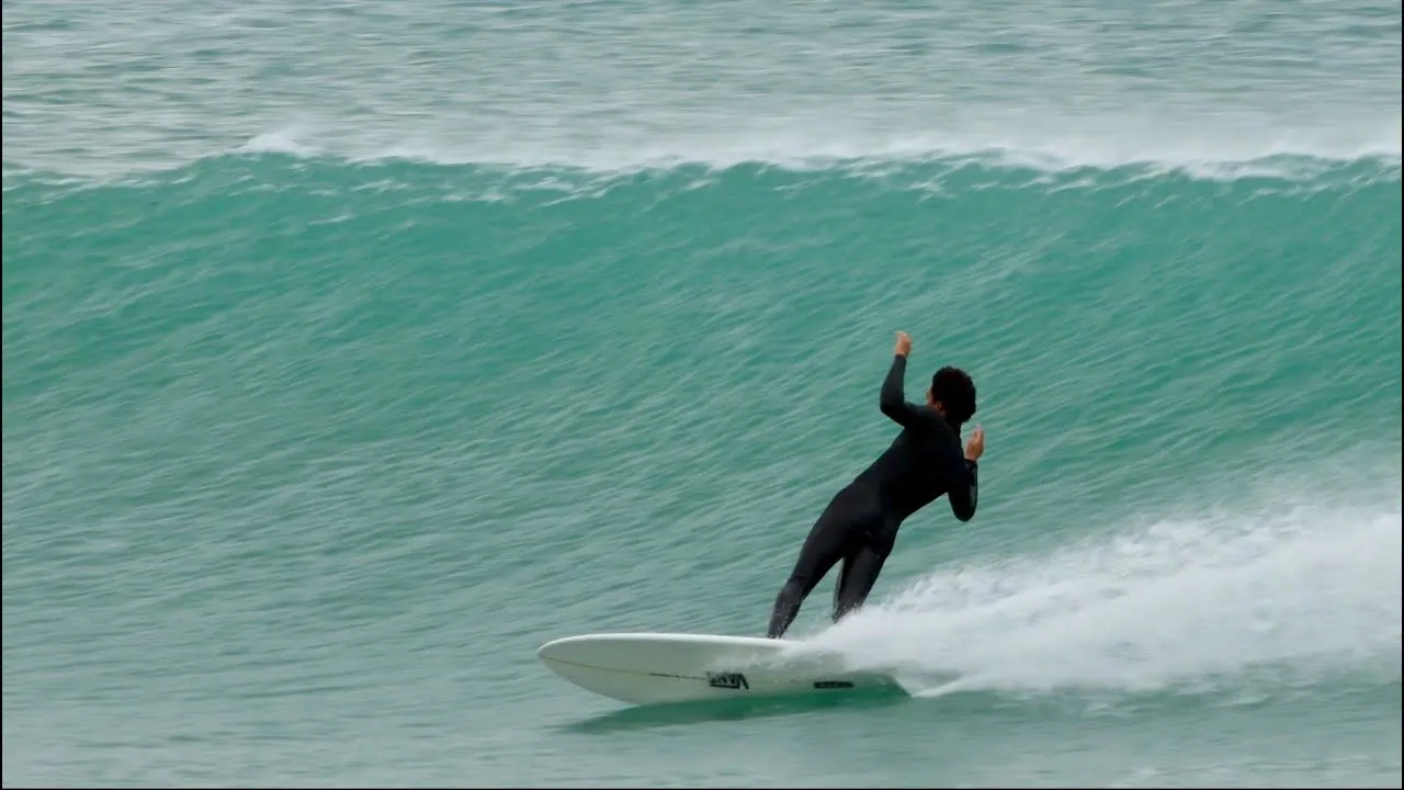 Mikey surfing